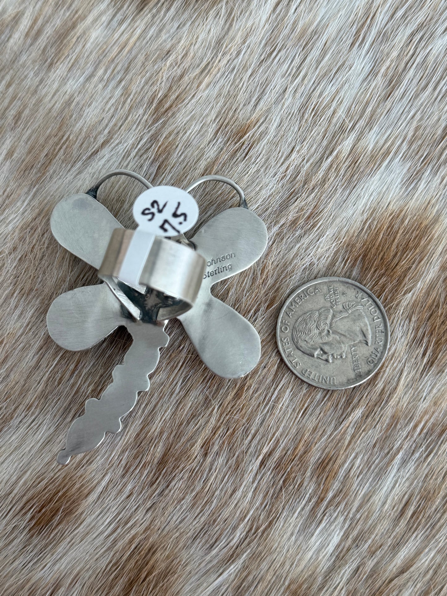 Size 7.5 Multicolor Dragonfly Ring