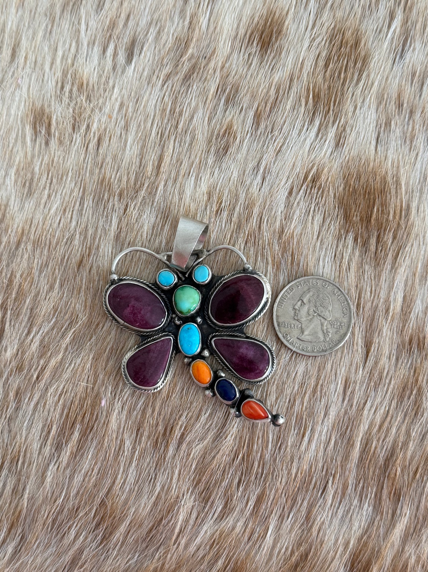 Multicolor Dragonfly Pendant