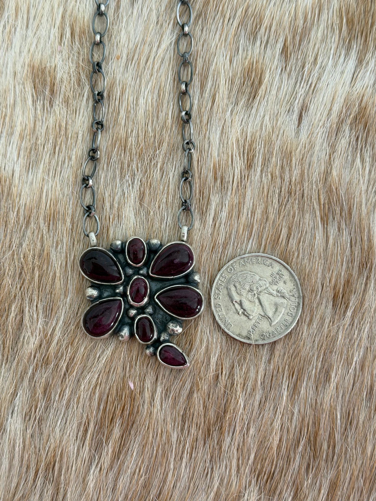 Purple Spiny Oyster Shell Dragonfly Necklace