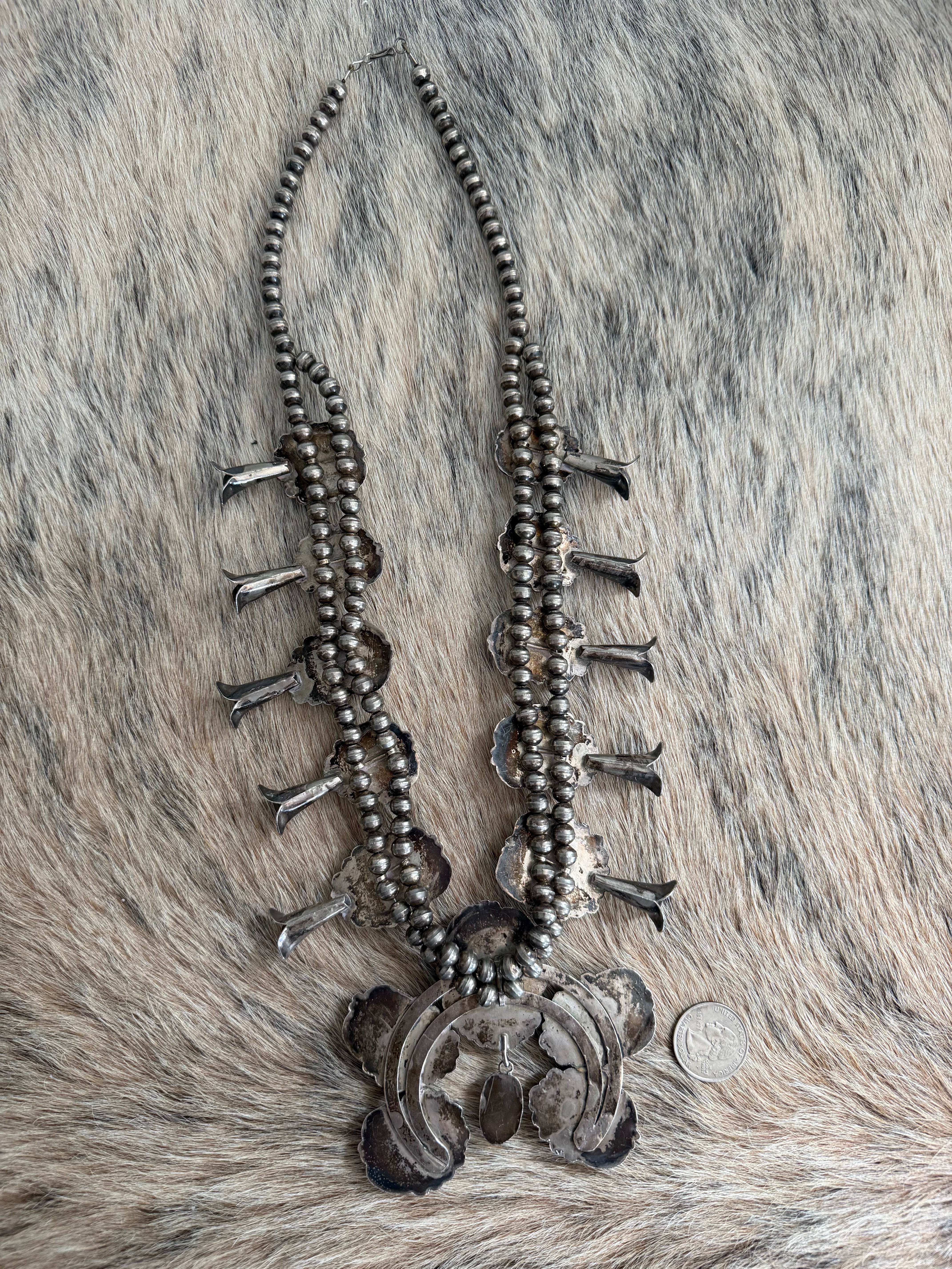 VINTAGE Turquoise Squash Blossom Necklace – Ranchin' Roots