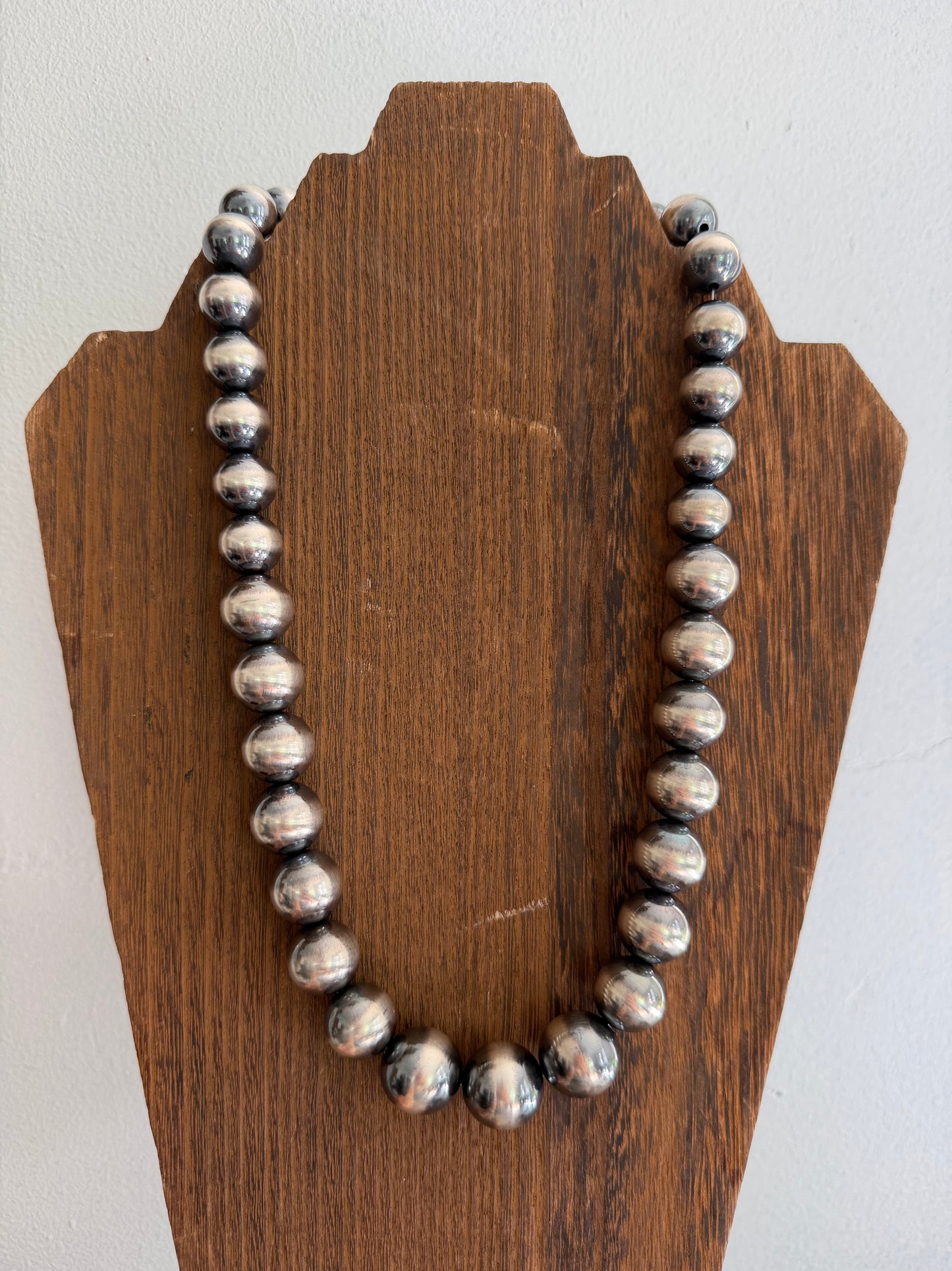 22.5" 14-18mm Graduated Sterling Pearl Necklace