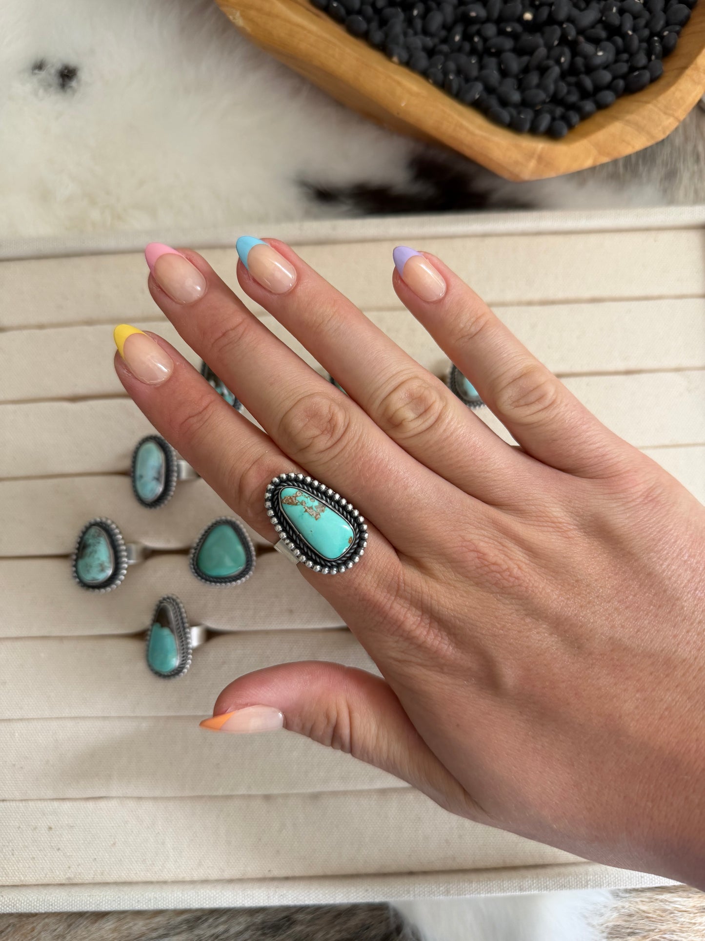 Adjustable Turquoise Ring