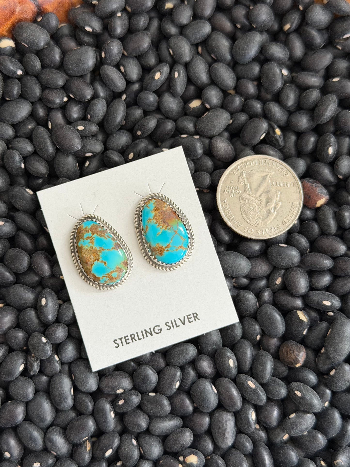 Kingman Turquoise Stud Earrings