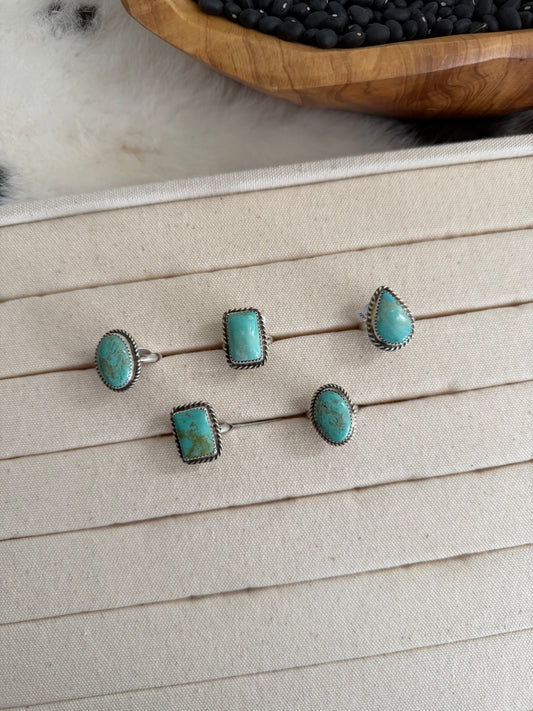 Adjustable Kingman Turquoise Ring
