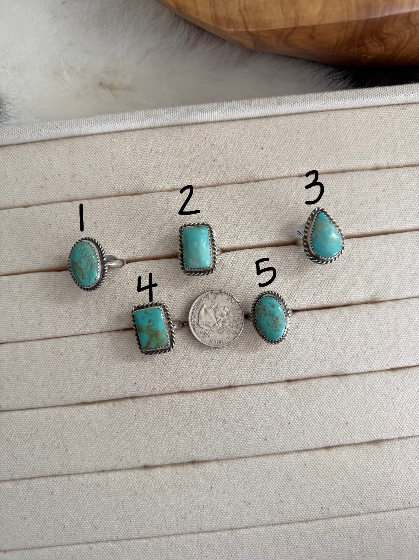Adjustable Kingman Turquoise Ring