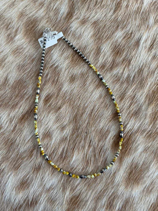 16.75" Palomino Variscite Necklace