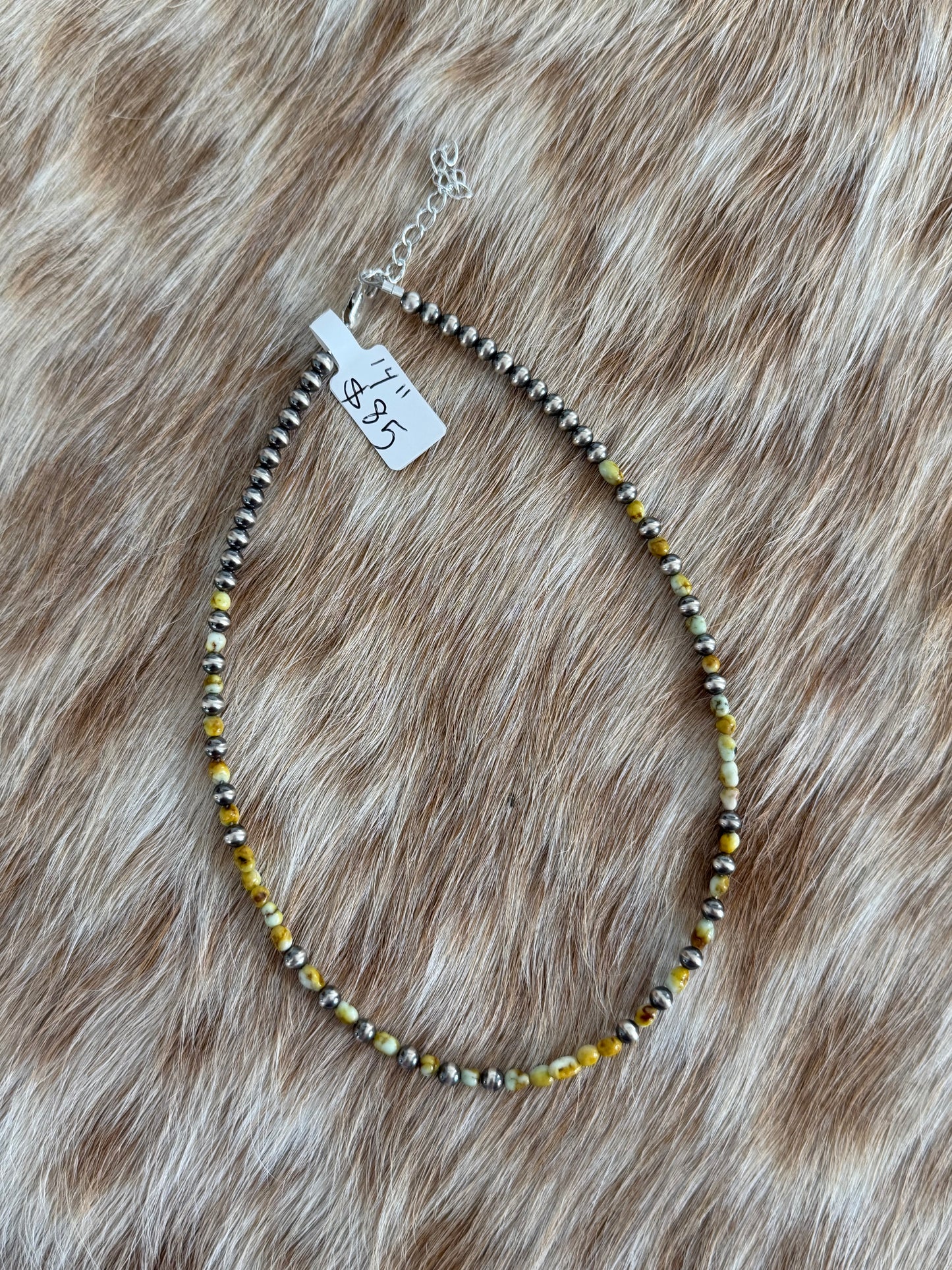 14" Palomino Variscite Necklace