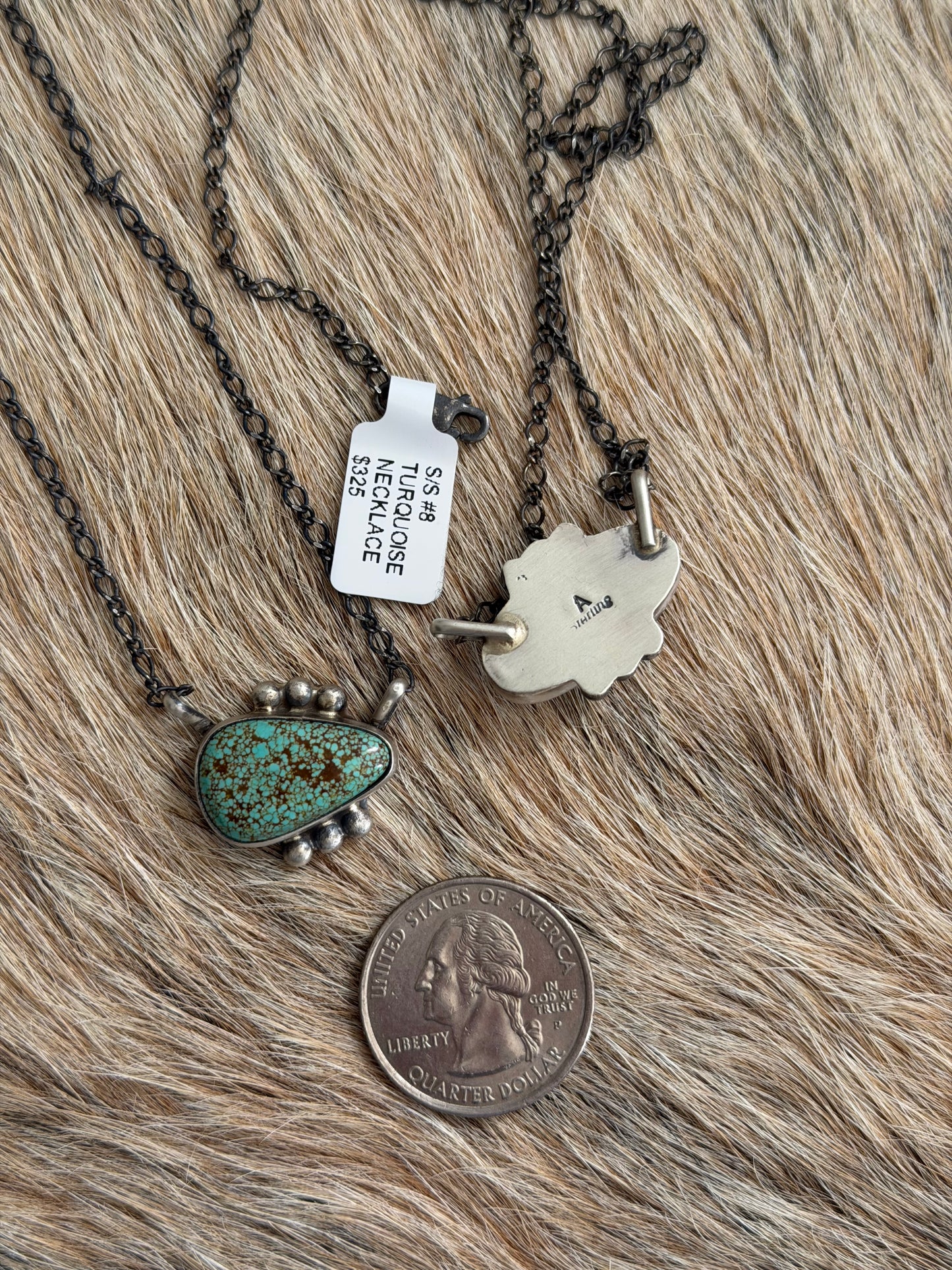 #8 Turquoise Bar Necklace