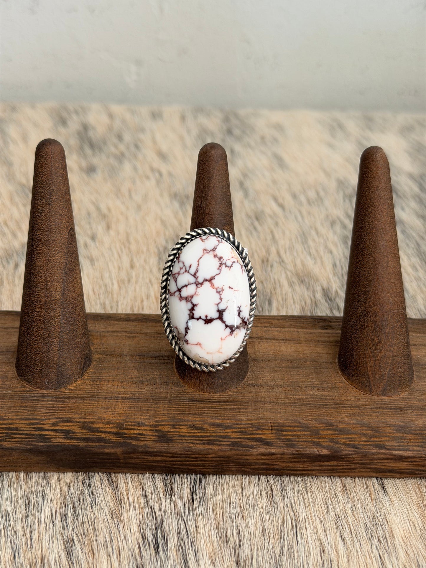 Large Adjustable Size 9+ Wild Horse Ring
