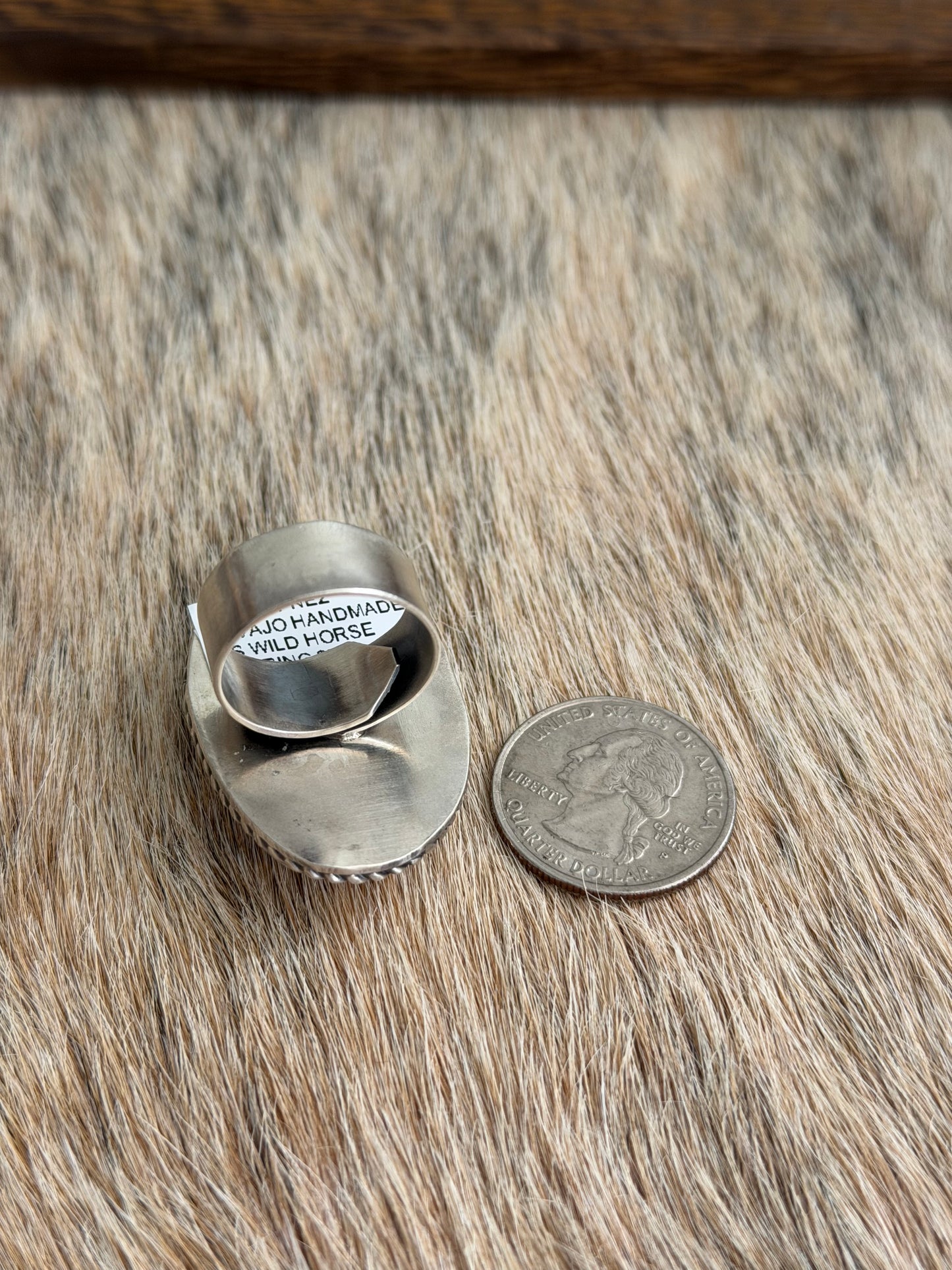 Large Adjustable Size 9+ Wild Horse Ring