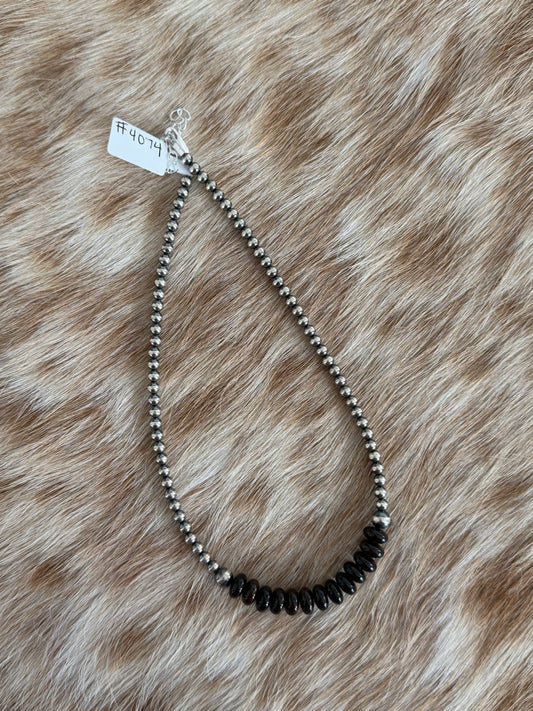 14.25" Black Onyx Necklace
