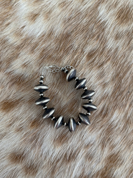 7.25" 17mm Rondelle Pearl Bracelet