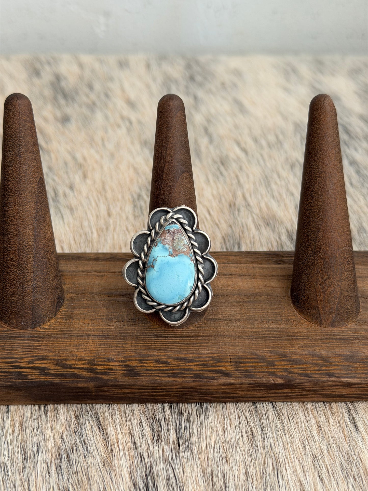 Size 9 Golden Hills Turquoise Ring