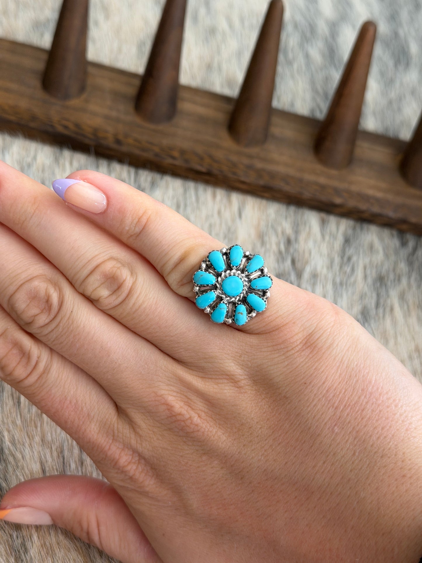 Turquoise Cluster Ring