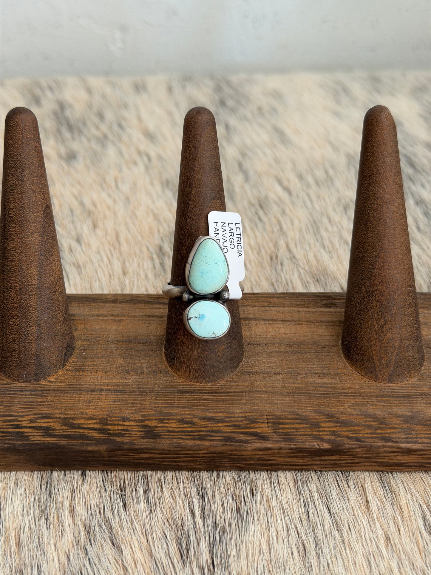 Size 9 Golden Hills Turquoise Cluster Ring