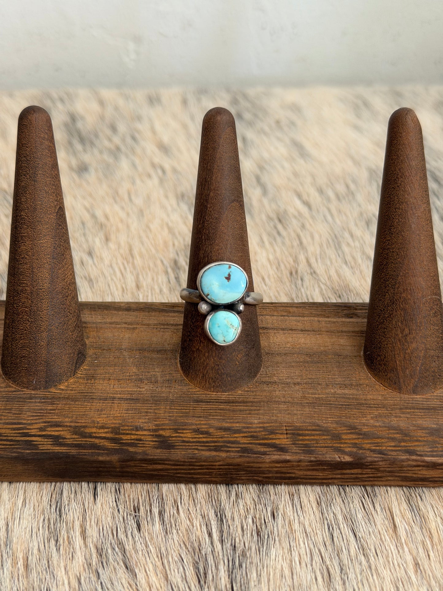 Size 9.5 Golden Hills Turquoise Cluster Ring