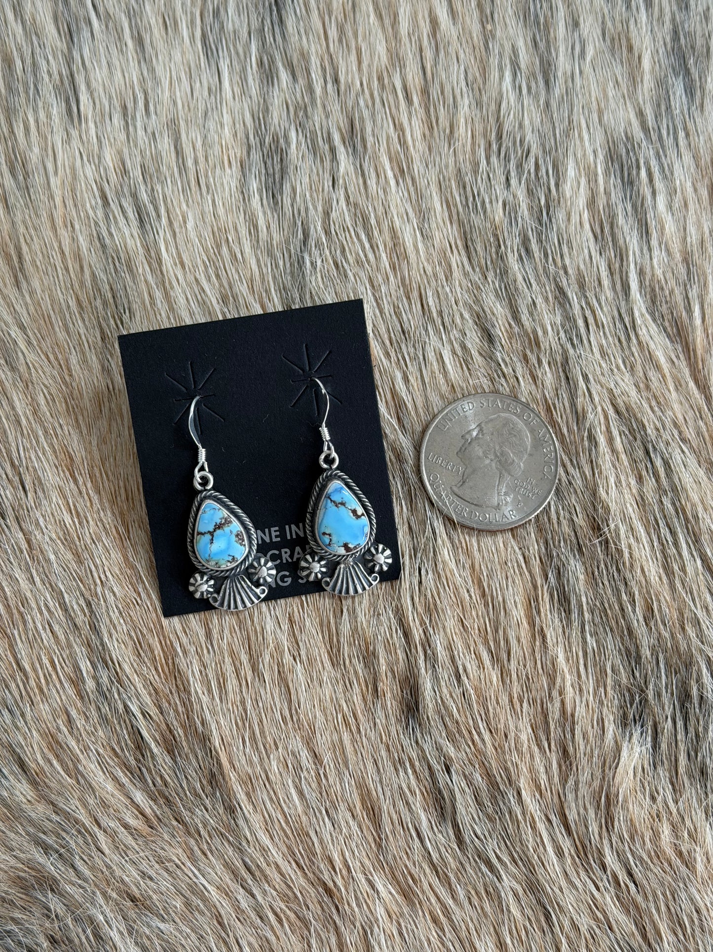Golden Hills Turquoise Dangle Earrings