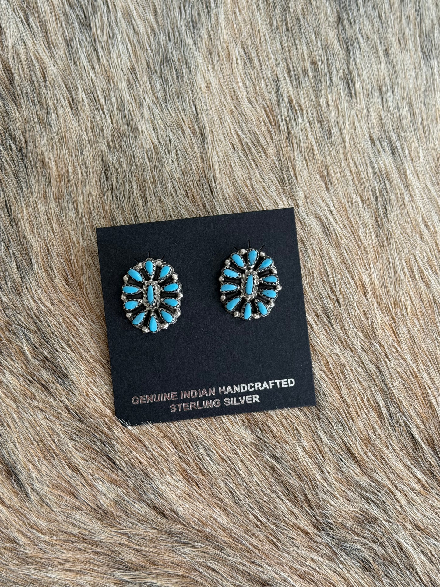 Turquoise Cluster Earrings
