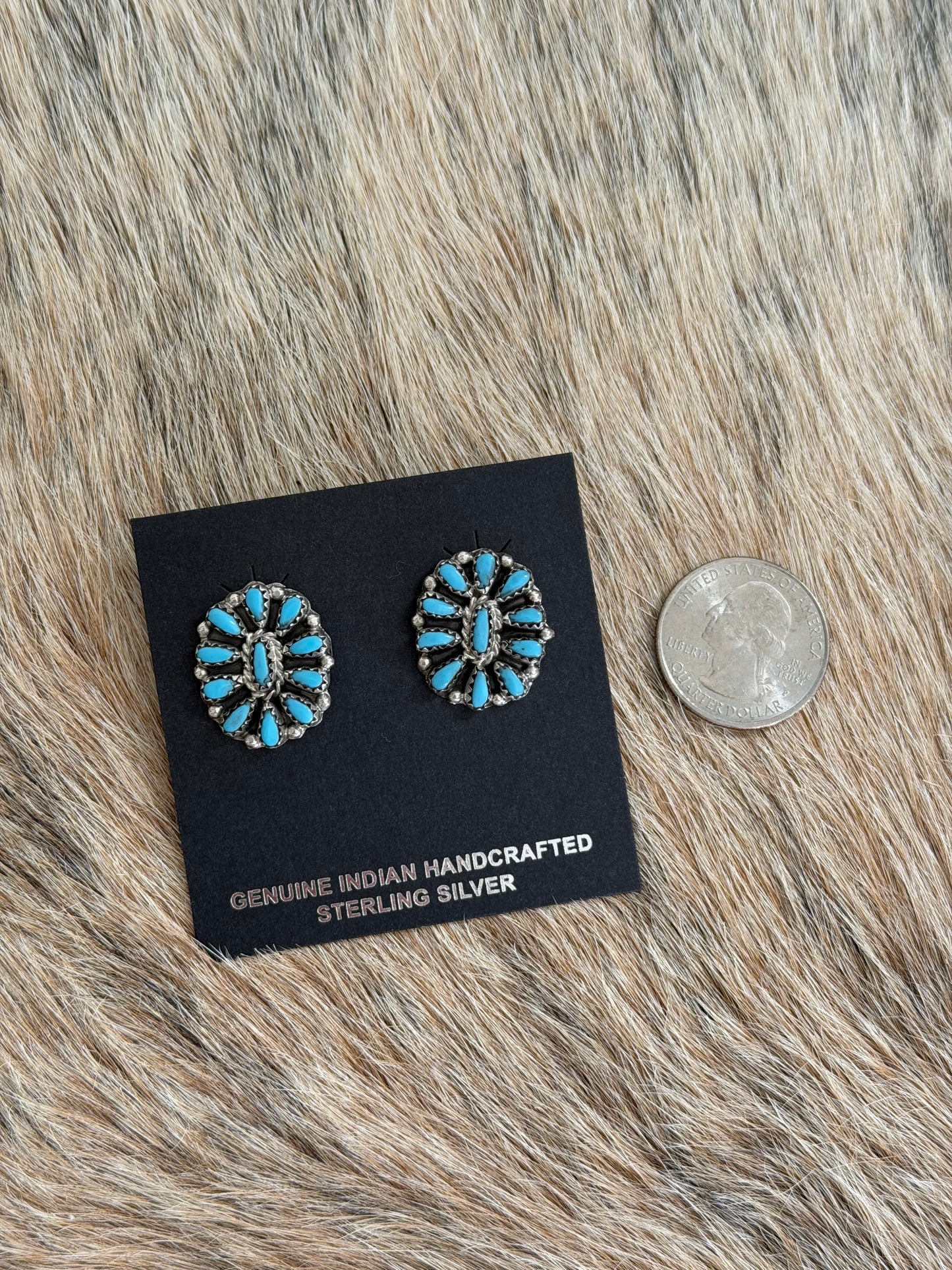 Turquoise Cluster Earrings