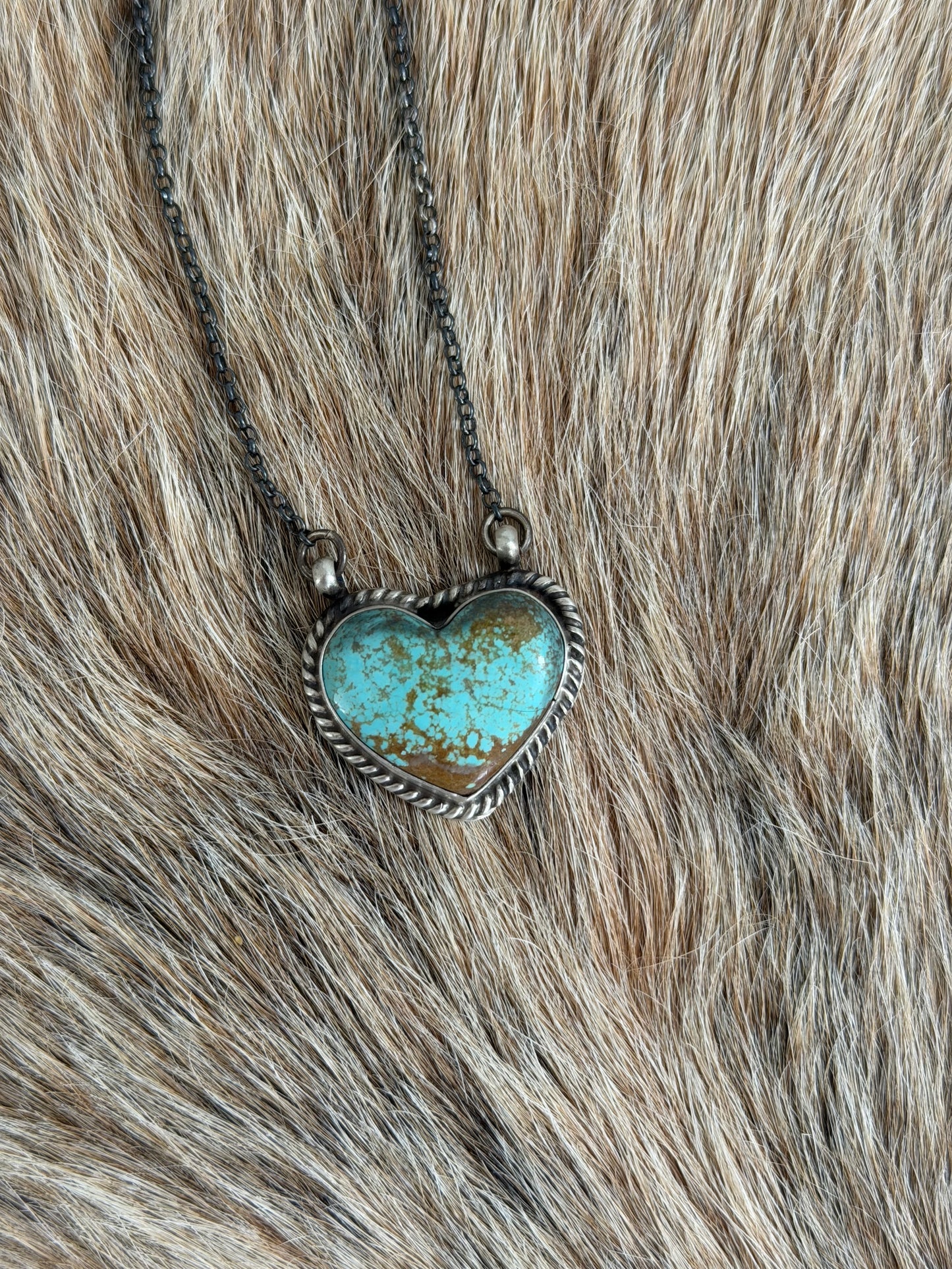 #8 Turquoise Heart Shaped Necklace