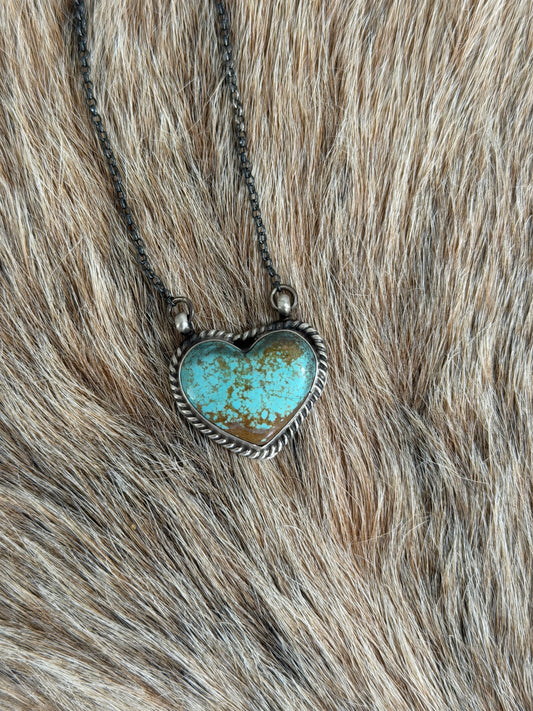 #8 Turquoise Heart Shaped Necklace