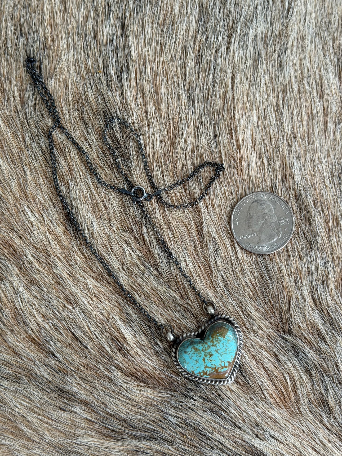 #8 Turquoise Heart Shaped Necklace