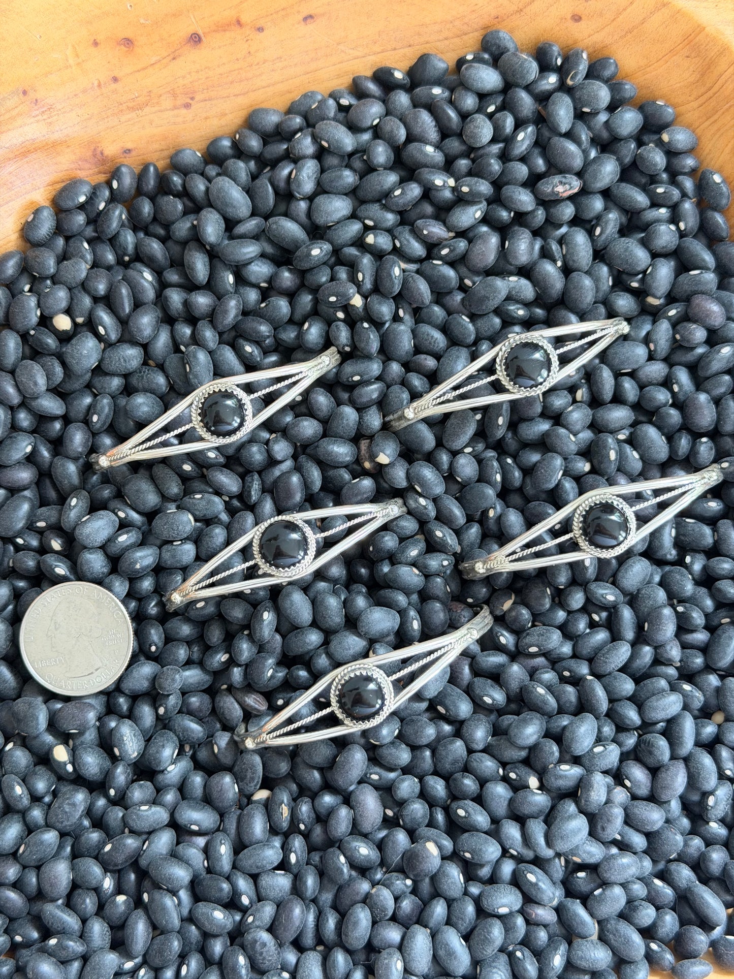 Black Onyx Dainty Cuff