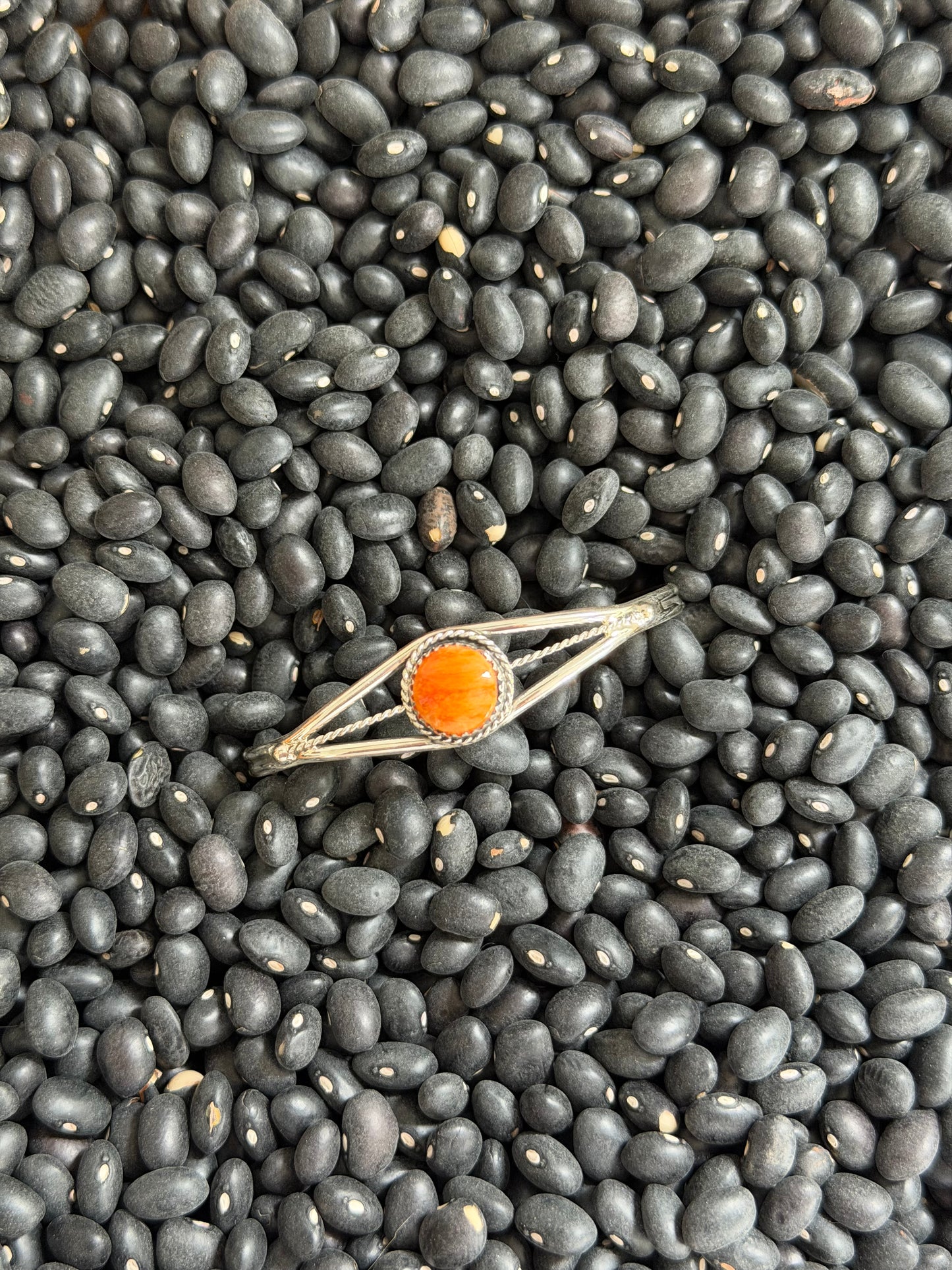 Orange Spiny Oyster Shell Dainty Cuff