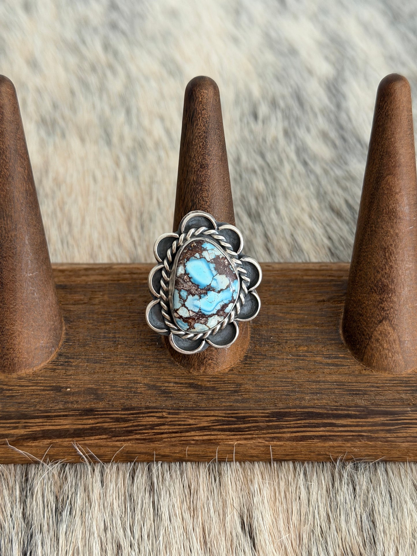 Size 9 Golden Hills Turquoise Ring