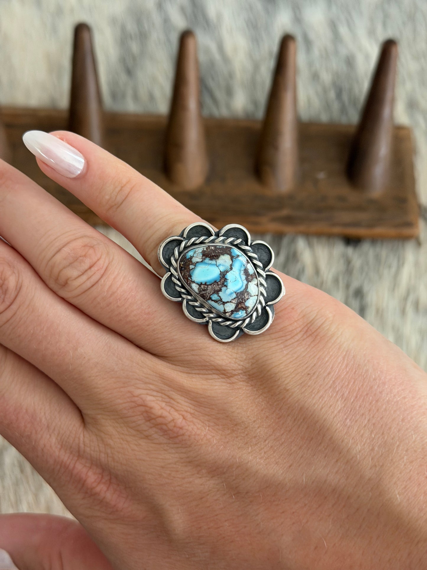 Size 9 Golden Hills Turquoise Ring