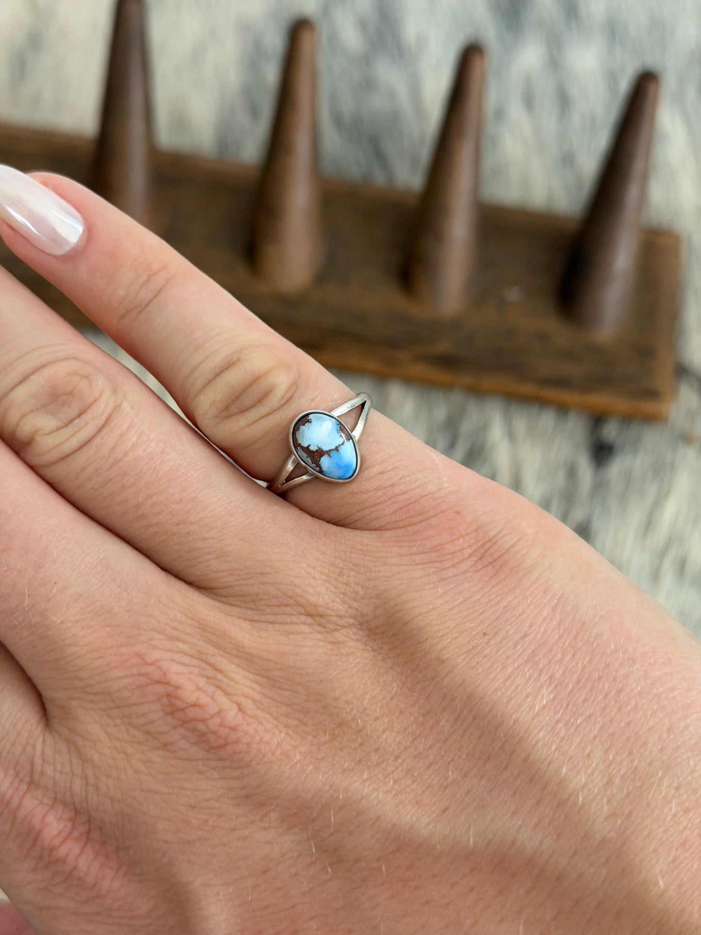 Size 8 Golden Hills Turquoise Ring