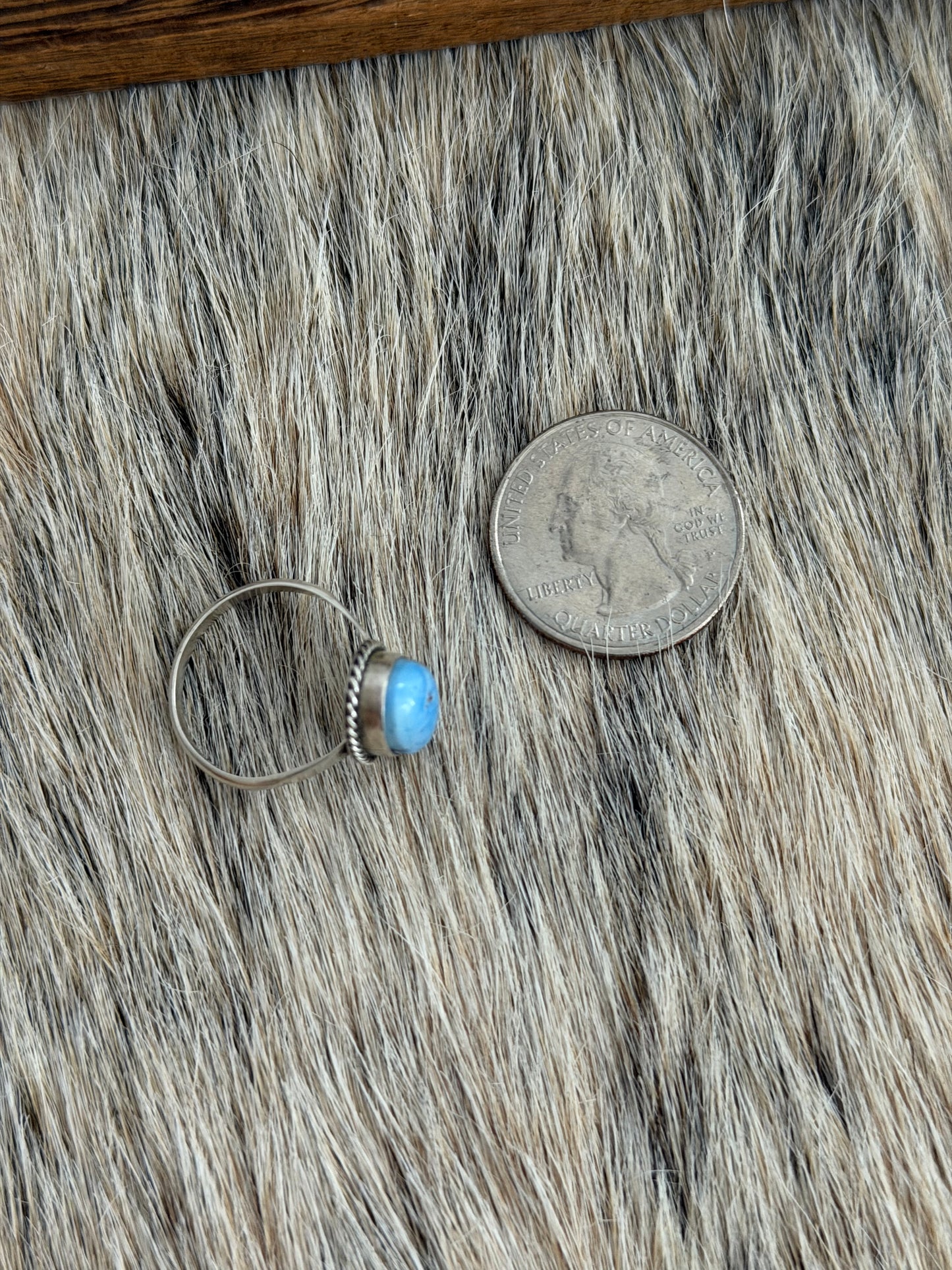 Size 7.5 Golden Hills Turquoise Ring