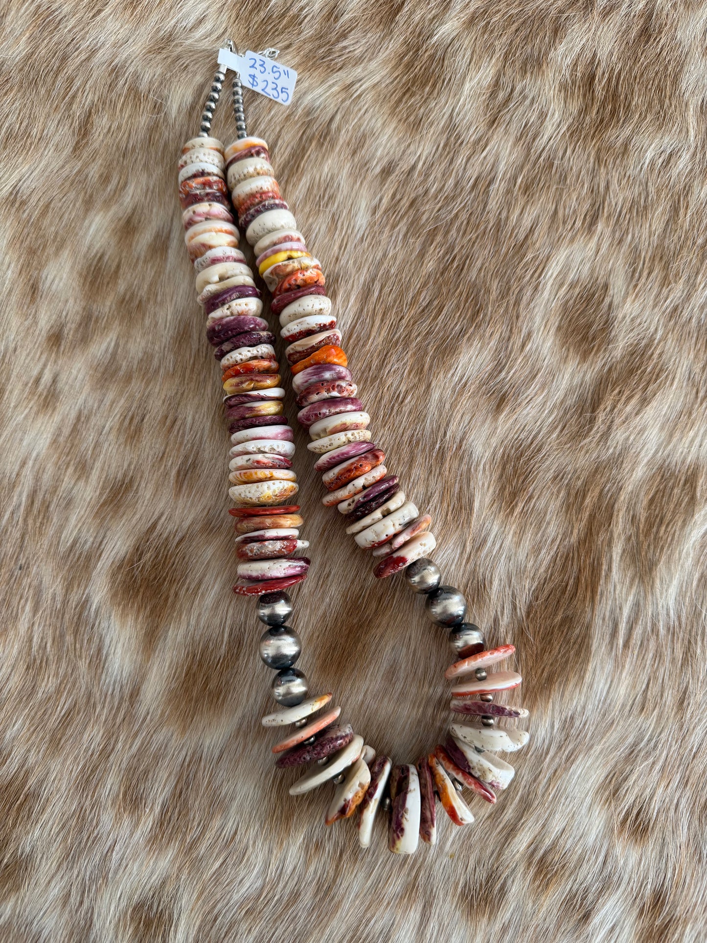 23.5" Chunky Mixed Spiny Oyster Shell Statement Necklace