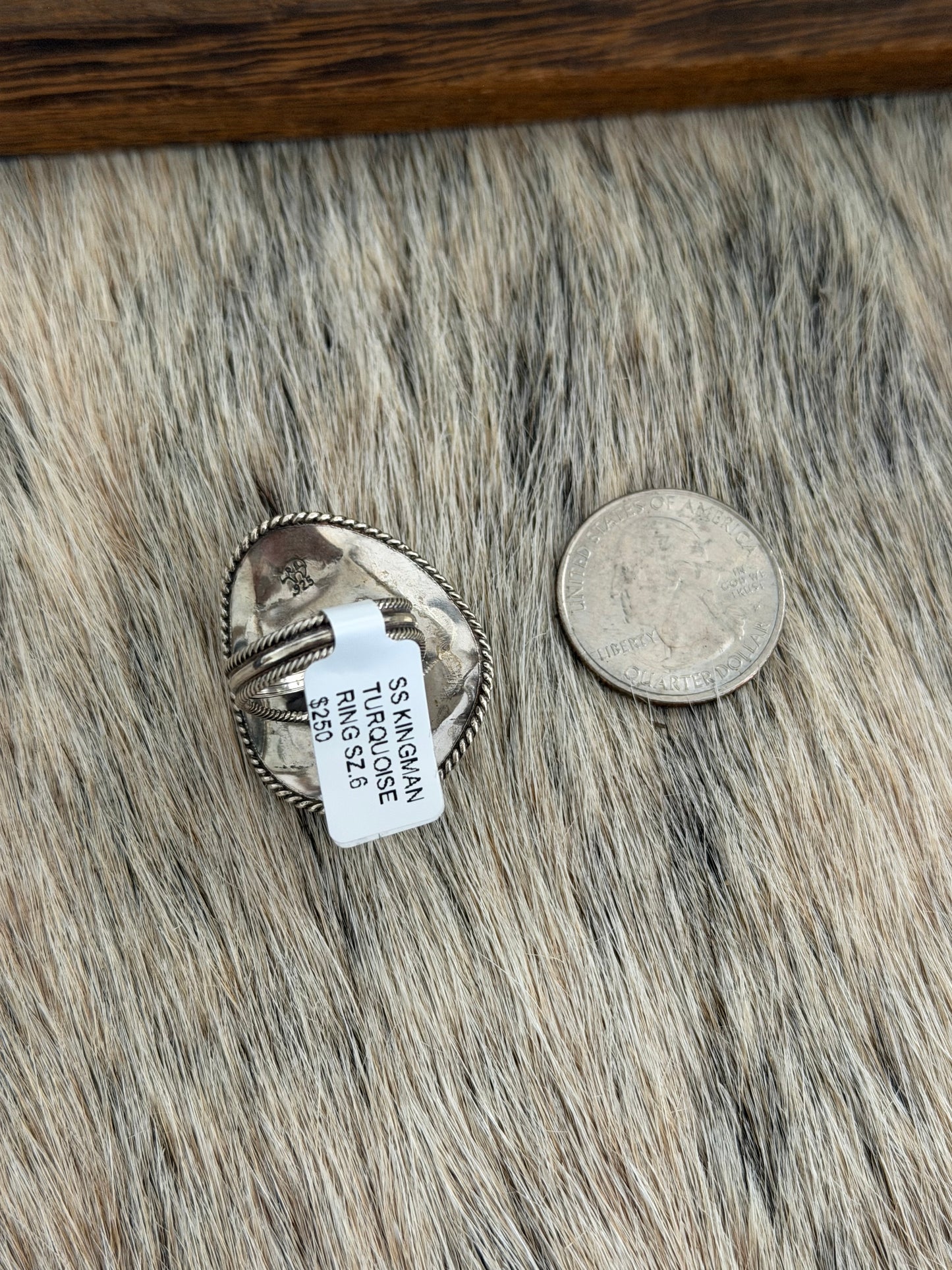 Kingman Turquoise Cowboy Hat Ring