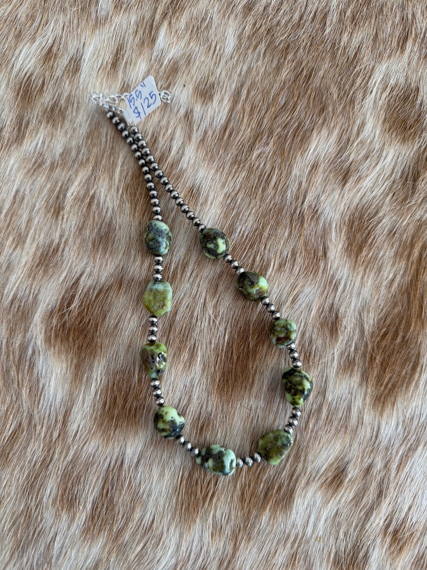 15.5" Palomino Variscite Necklace