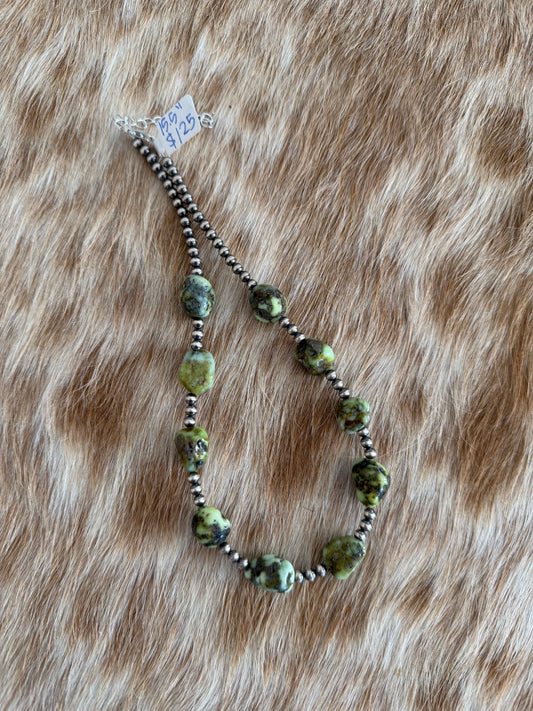 15.5" Palomino Variscite Necklace