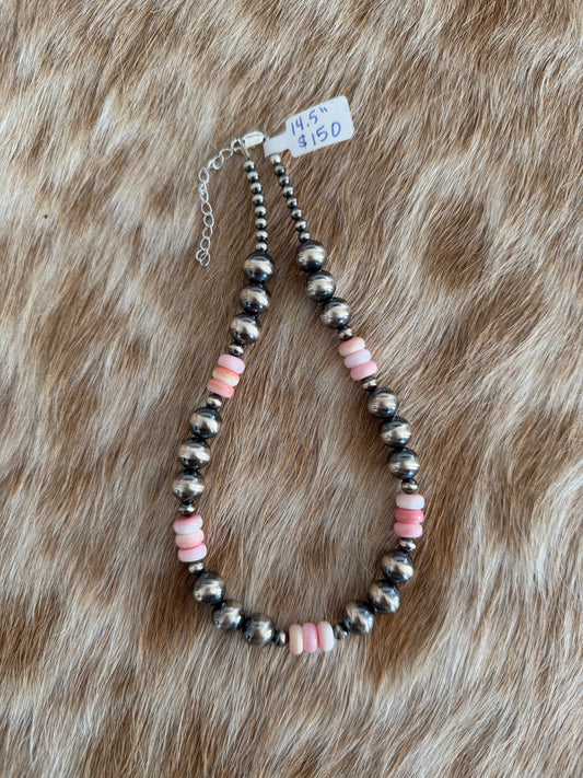 14.5" Pink Conch Necklace
