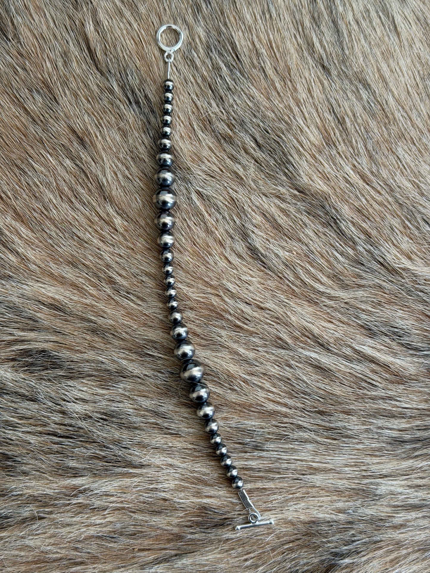 4mm-8mm Graduated Sterling Pearl Bracelet