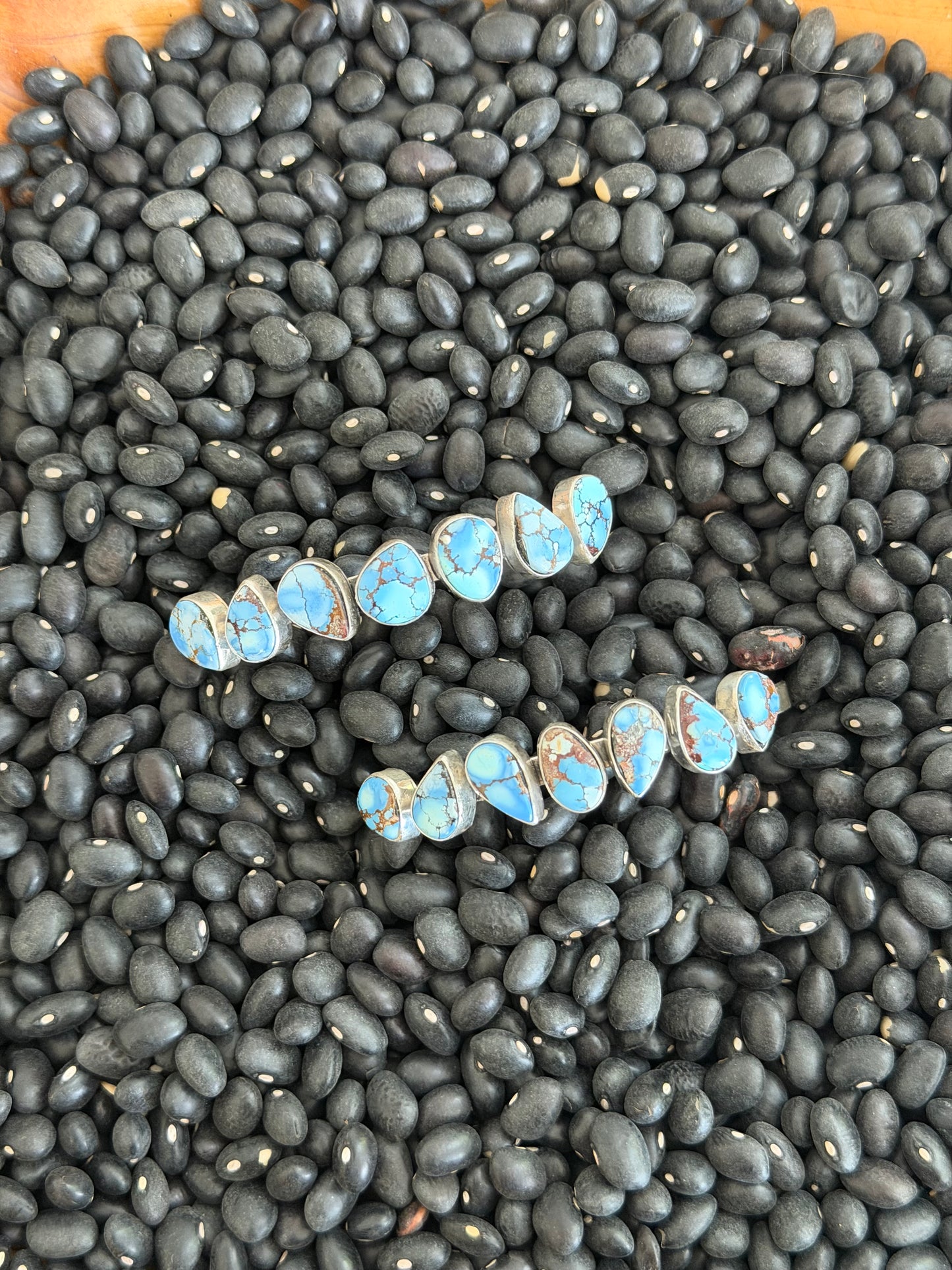Golden Hills Turquoise Cluster Stacker Cuff