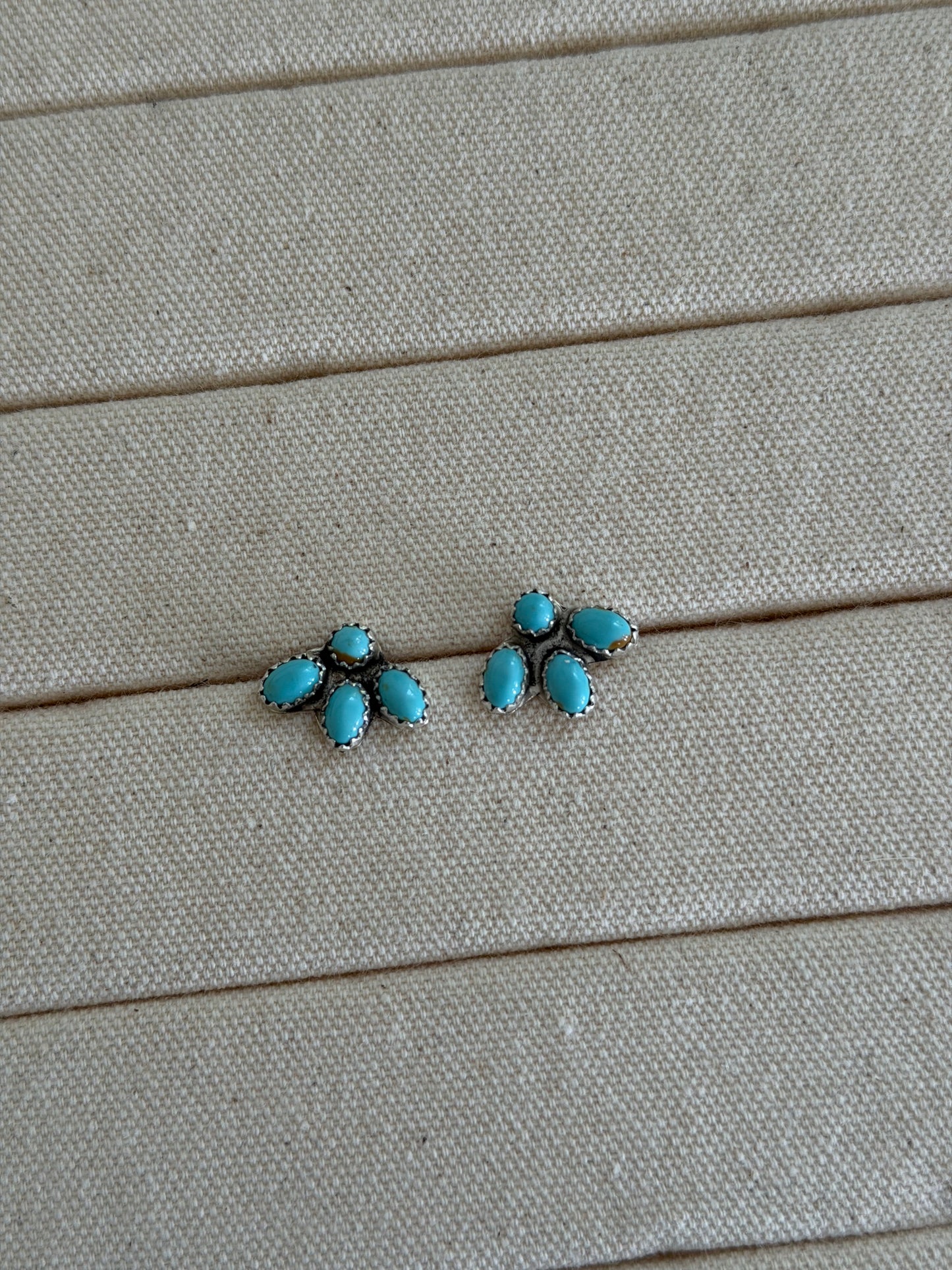 Kingman Turquoise Cluster Earrings