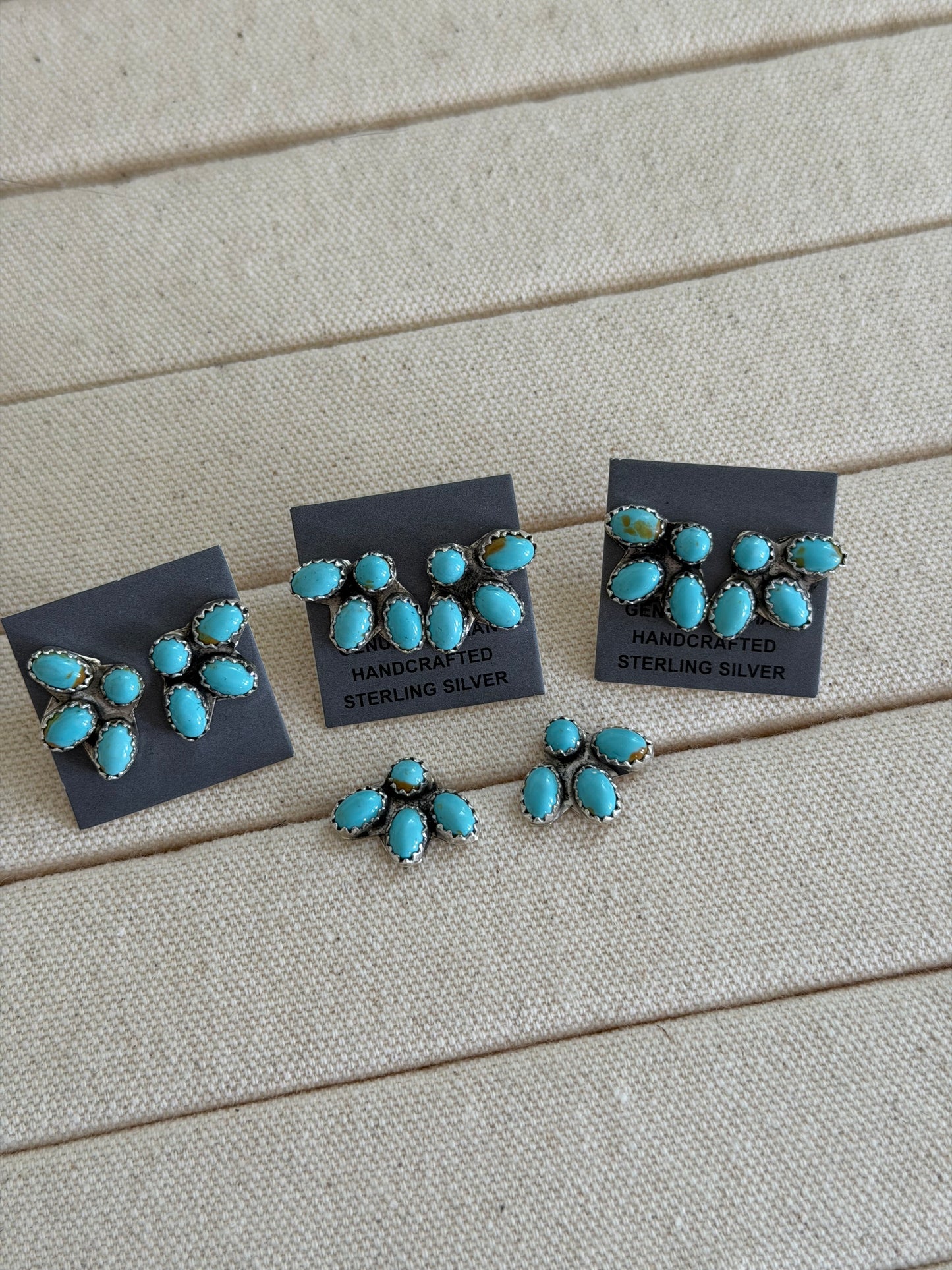 Kingman Turquoise Cluster Earrings