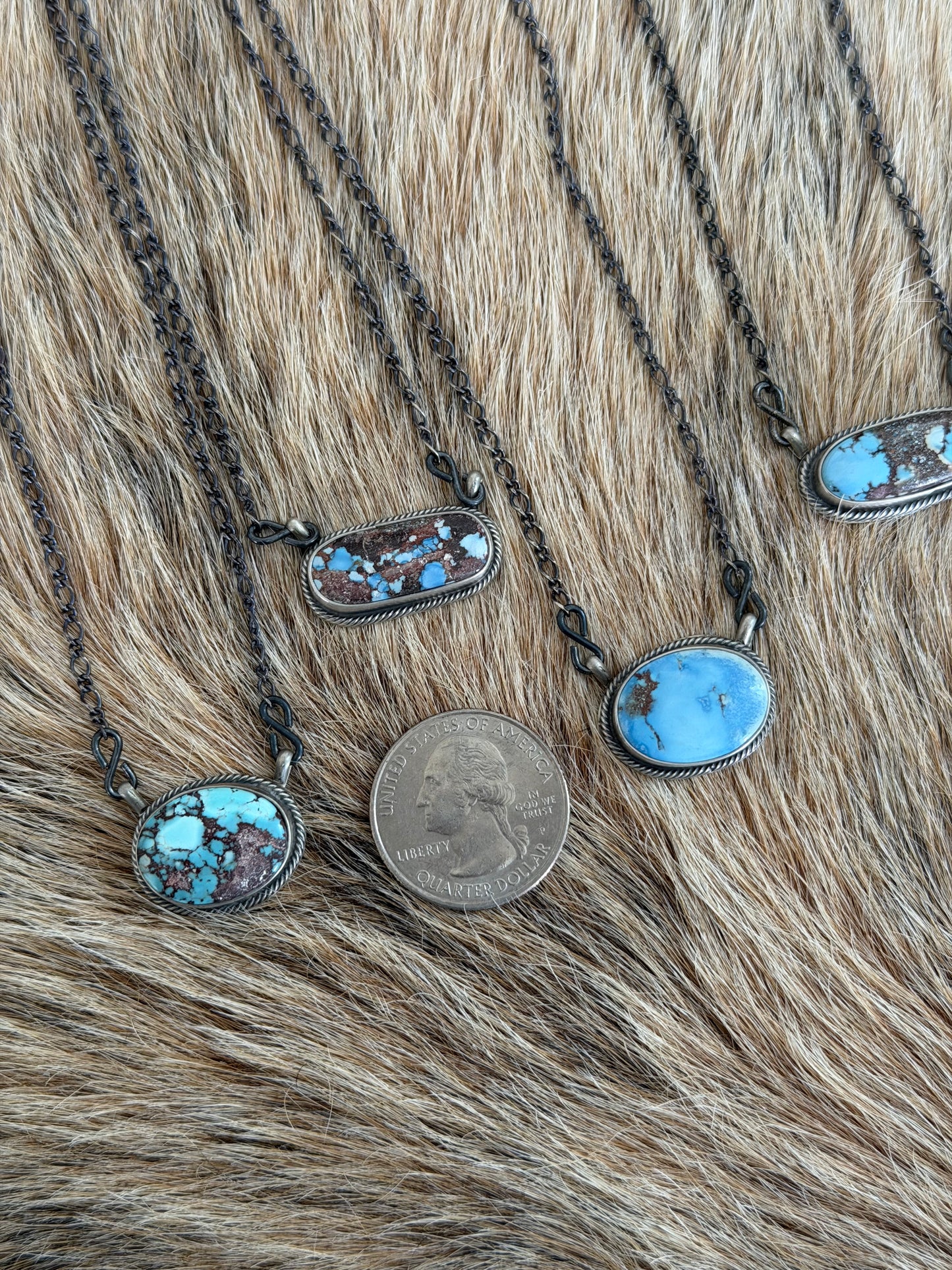 Golden Hills Turquoise Single Stone Necklace