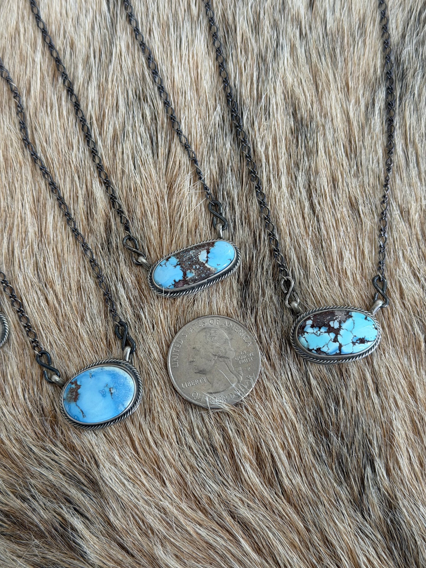Golden Hills Turquoise Single Stone Necklace