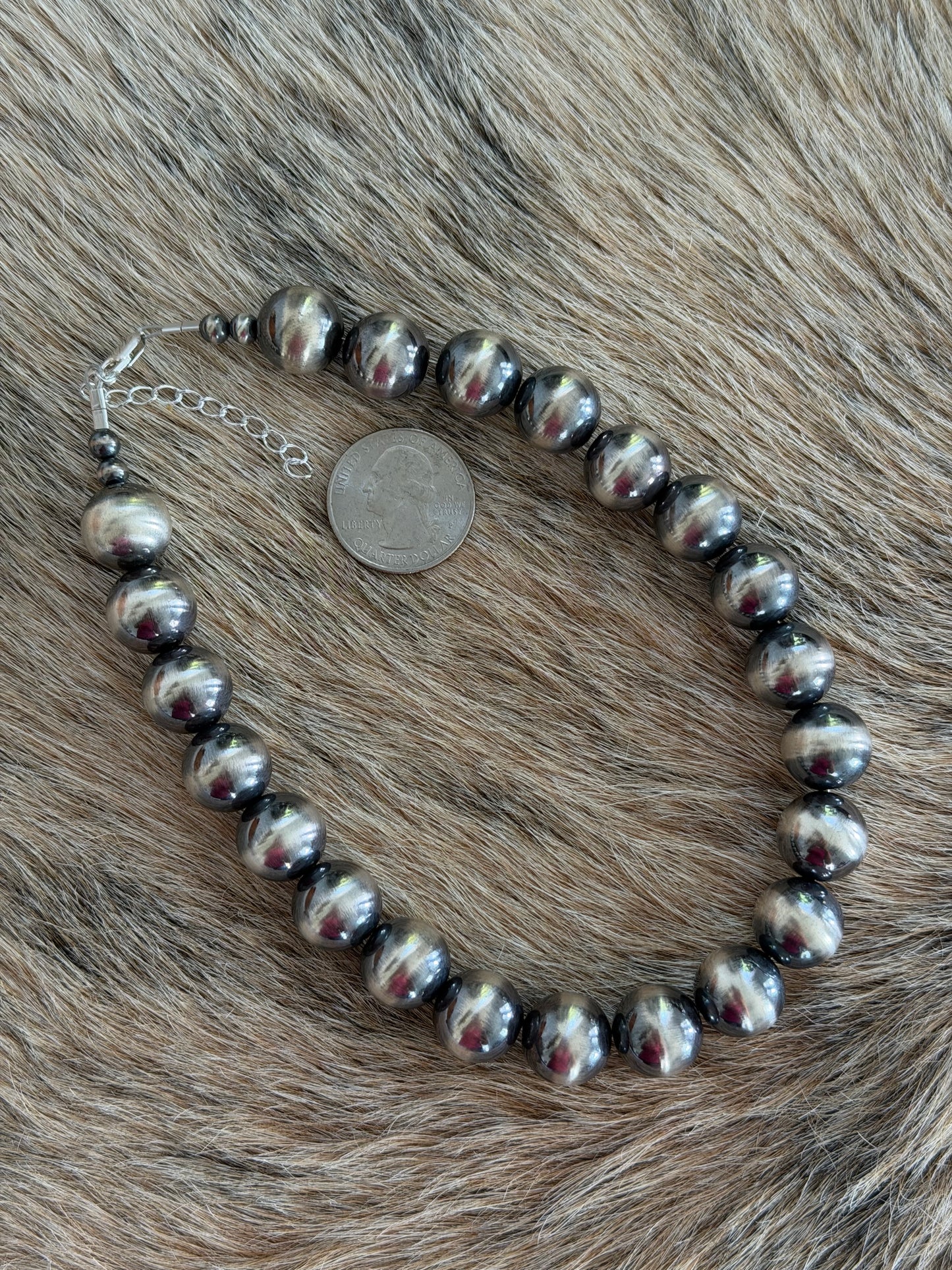14mm Sterling Pearl Necklace