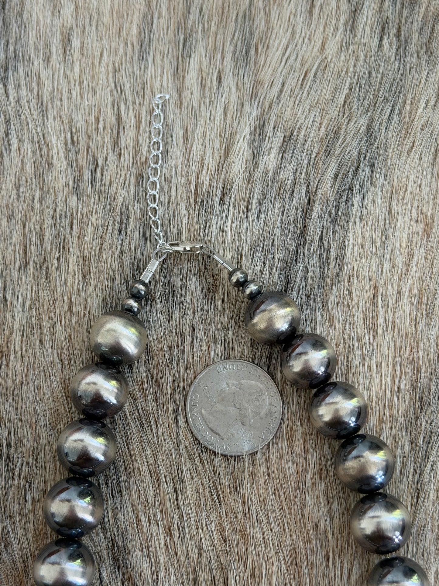 14mm Sterling Pearl Necklace