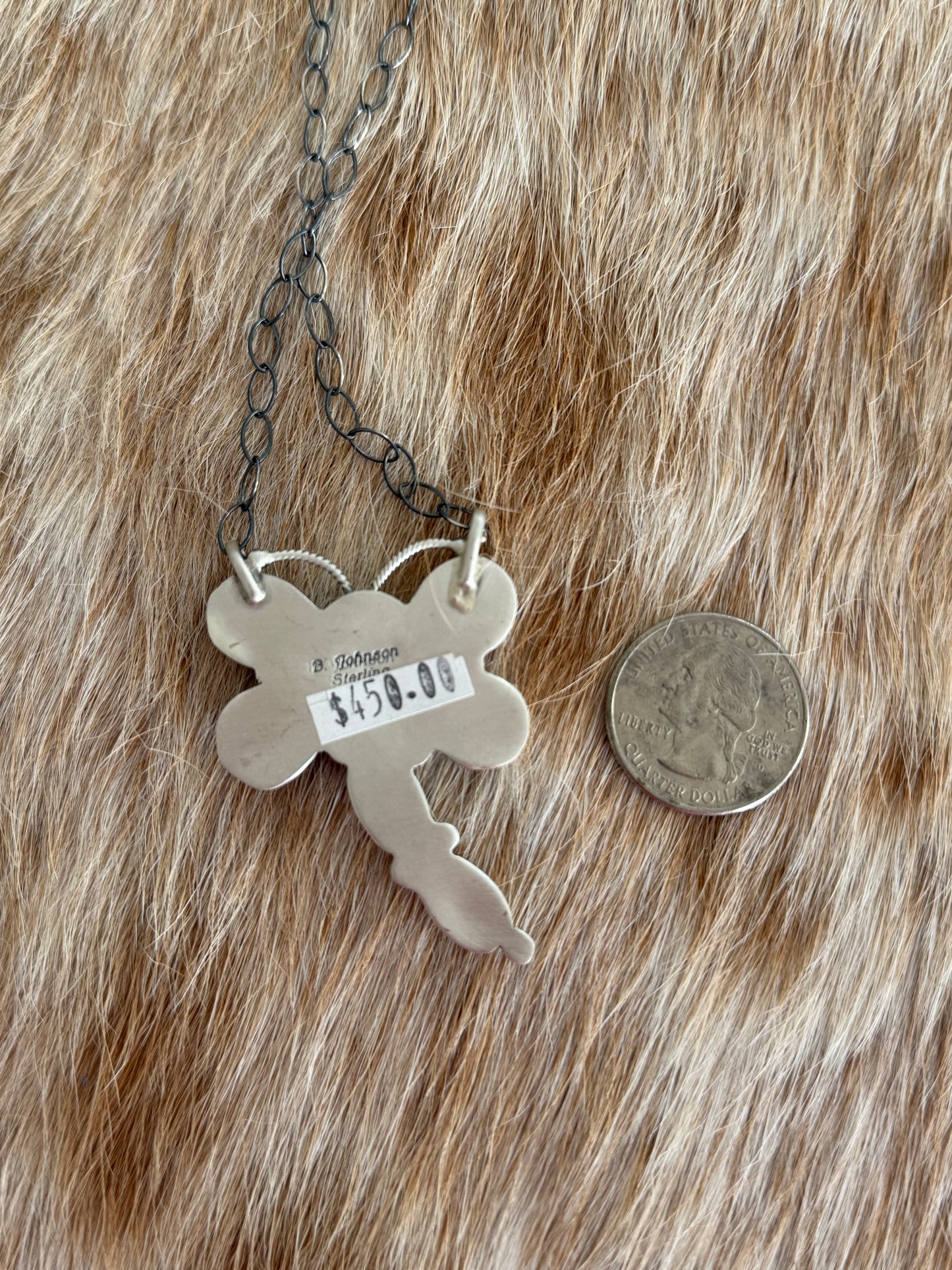 Black Onyx and White Buffalo Dragonfly Necklace