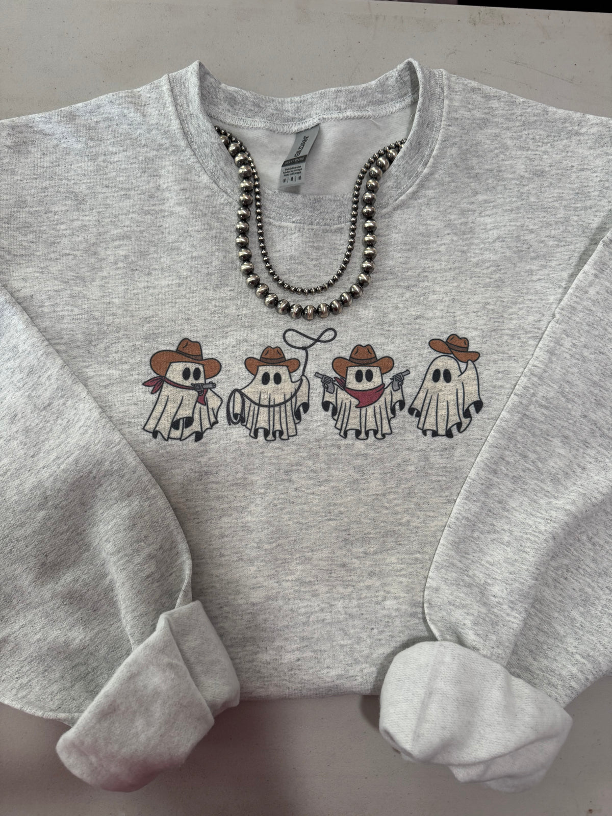 Cowboy Ghost Halloween Crewneck