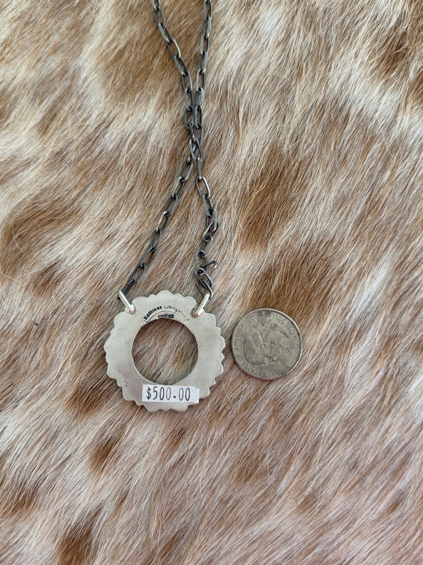 Turquoise Cluster Circle Necklace