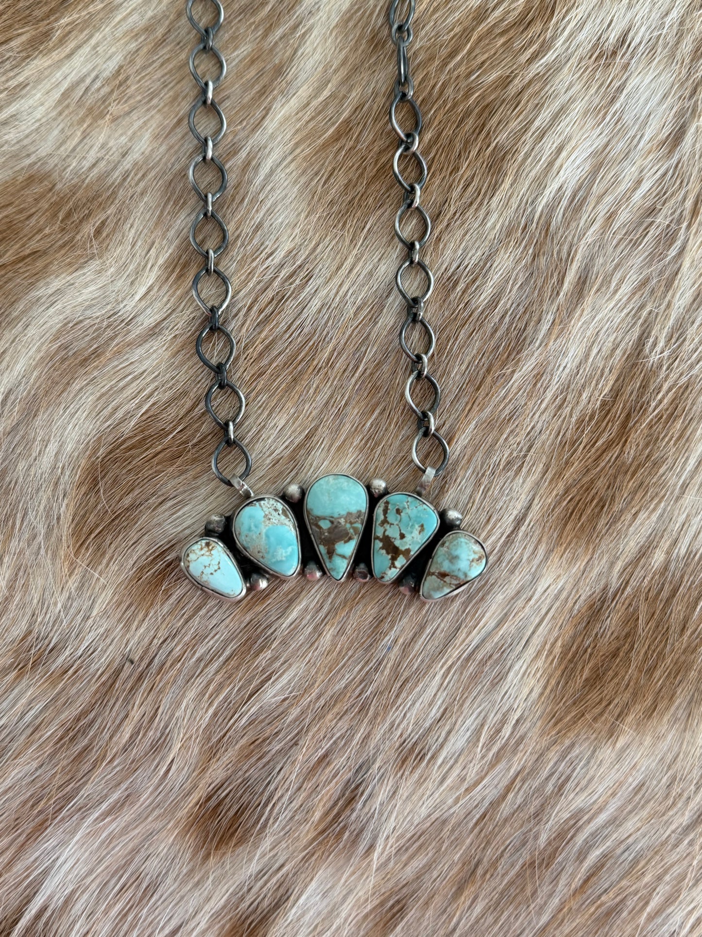 Dry Creek Turquoise Cluster Bar Necklace