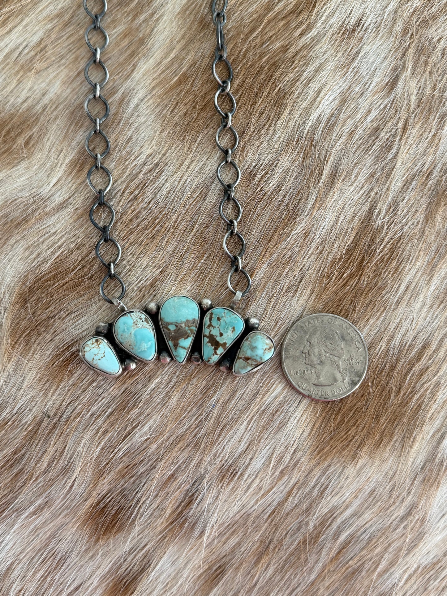 Dry Creek Turquoise Cluster Bar Necklace